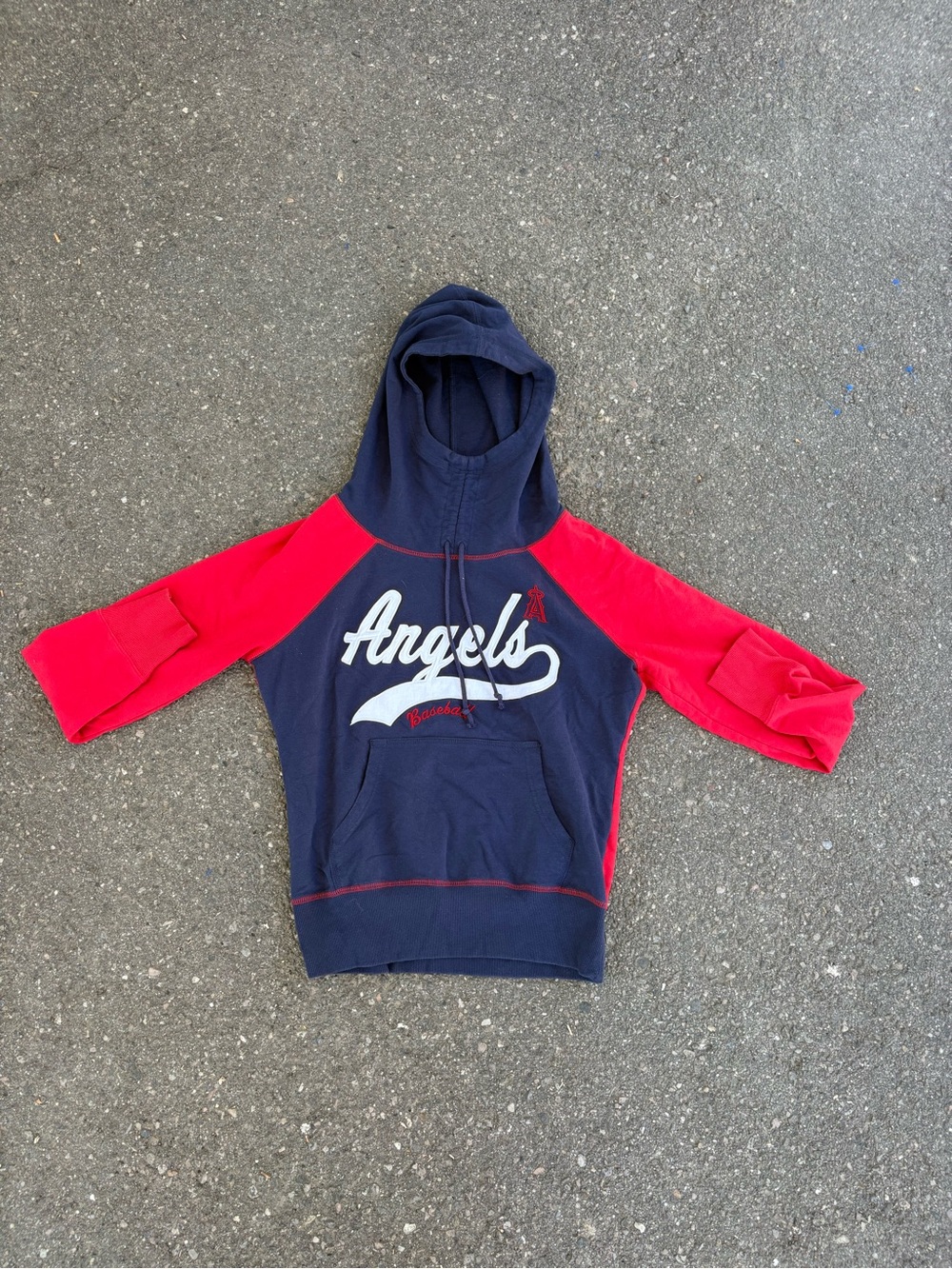 Angels Navy and Red Kids Hooded Sweatshirt